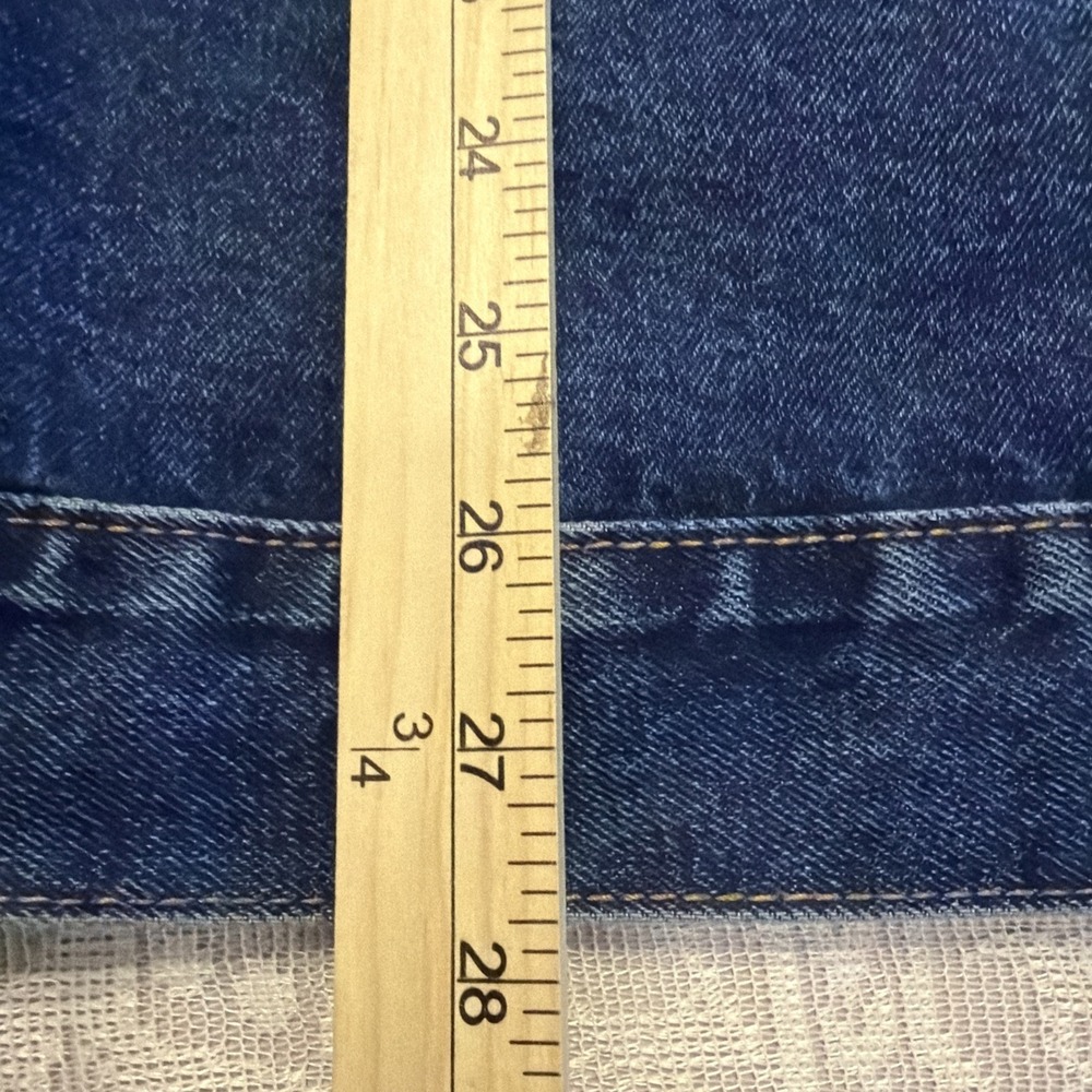 Ex Boyfriend Trucker Grunge Denim Jacket Lagen Ranch Cowgirl Meas. In Pics S - Picture 4 of 9